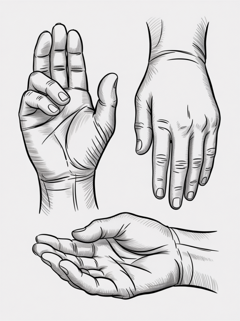 cool sketch ideas hands