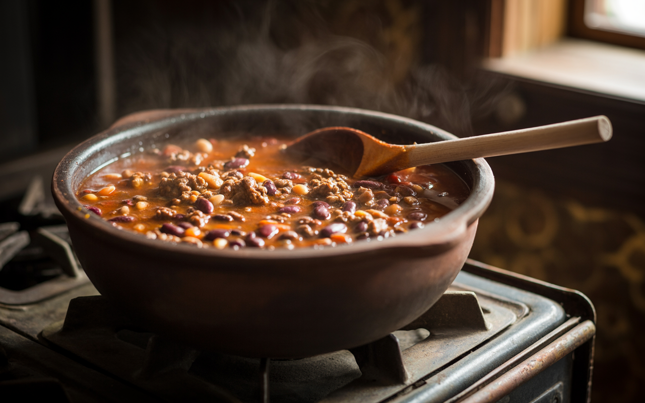 Cooking Pot Drawing References Chili with beef
