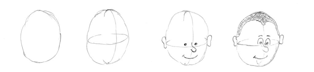 Easy Cartoon Characters to Draw - how to draw a head