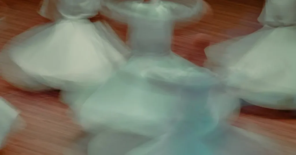 a blurred picture of woman dancing as a Dancer Drawing Reference