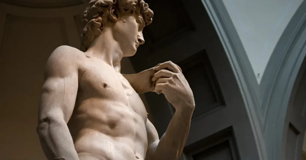 Michelangelos David as dynamic posing reference
