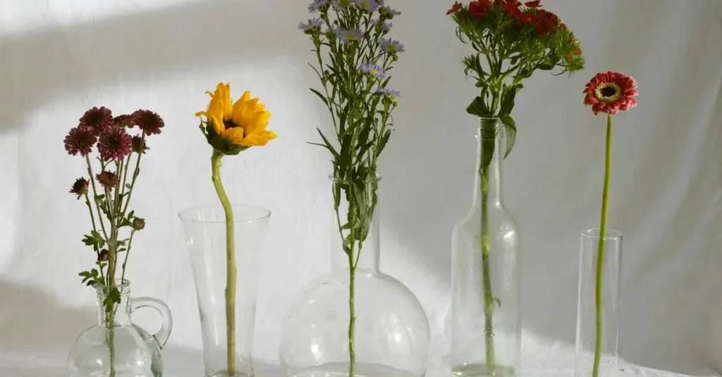 Flowers in vase as Easy Small Drawings