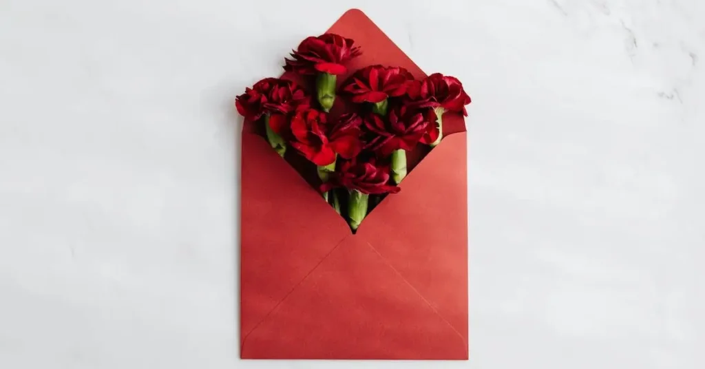 love letter with flowers as valentines day drawing ideas