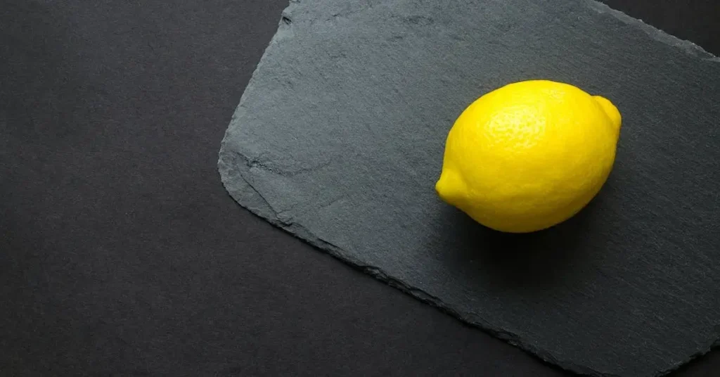 lemon on black background as Colored Pencil Drawing Ideas