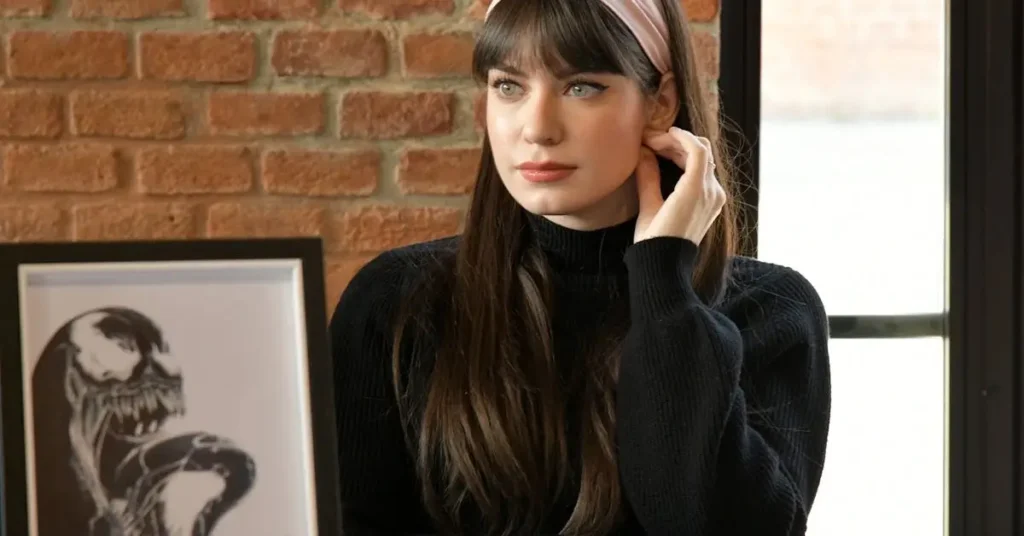 woman with bangs as drawing hairstyles ideas