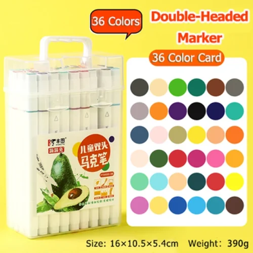12 18 24 36 48 Color Marker Pen Set Washable Double Headed Markers Safe Health Art.jpg 640x640 3