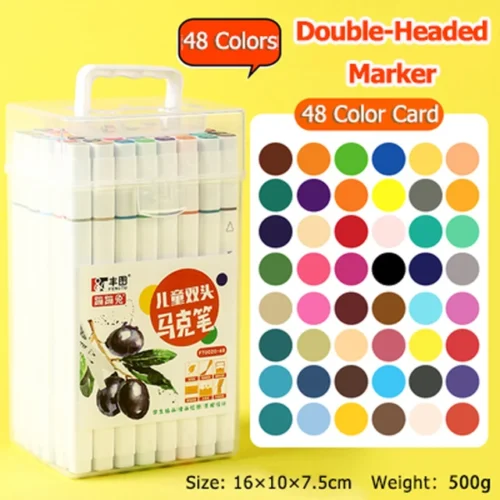 12 18 24 36 48 Color Marker Pen Set Washable Double Headed Markers Safe Health Art.jpg 640x640 4