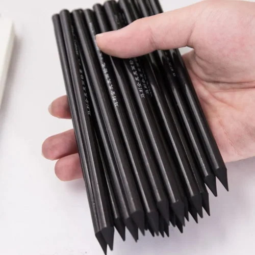 Painting Supplies Drawing Tool Pure Carbon Woodless Charcoal Pencil Drawing Pen Carbon Sketch Pen Full Carbon 2