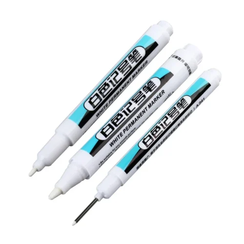 0 7 1 0 2 5MM White Marker Pens Oily Waterproof Permanent Paint Markers For Wood 2