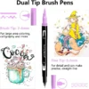 60 Dual Tip Brush Markers Art Markers for Artists Coloring Pens Brush Fine Tip Markers for 2