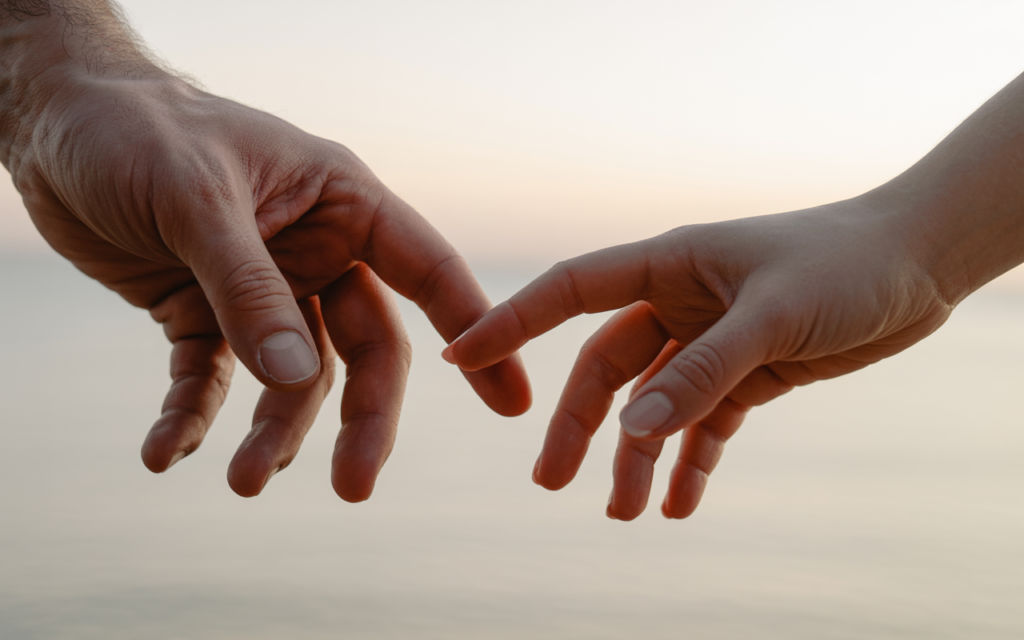 a close up photograph of two hands gentl mYP8qrAQSB 5hYXrsPiZLw GP9pyfFBQhaY0UZ71vw Eg hd