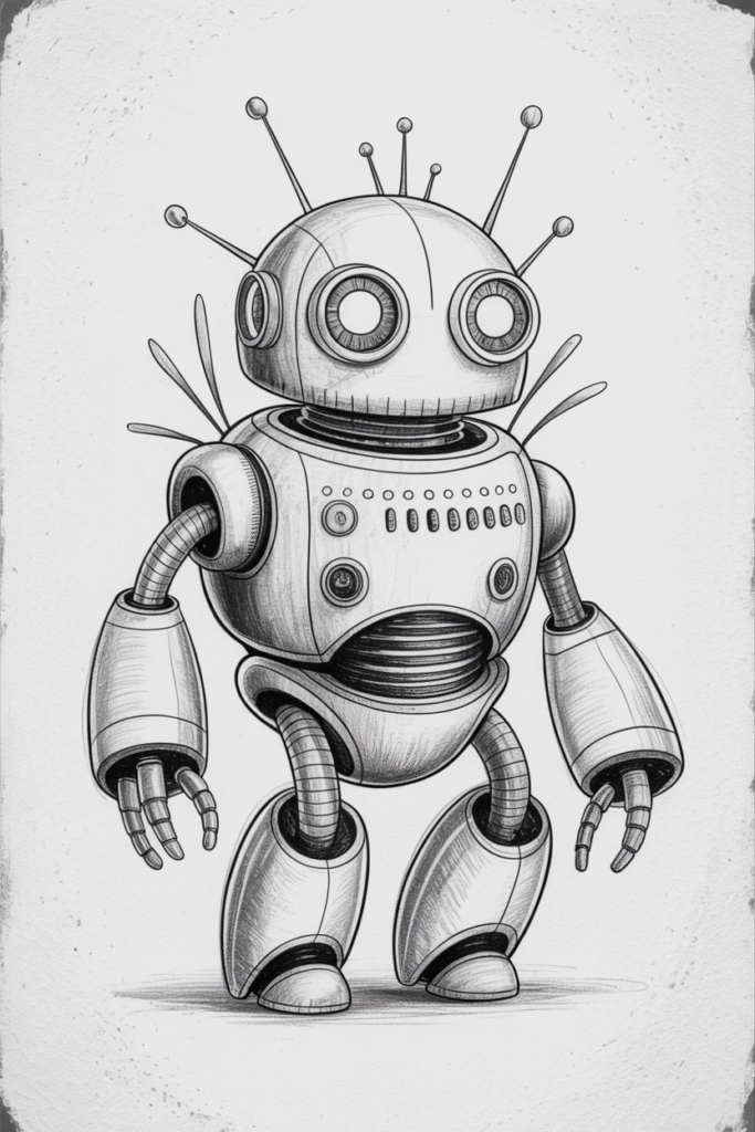 cool sketch ideas robot