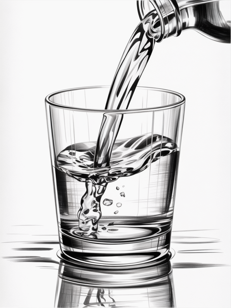 cool sketch ideas water in a glass