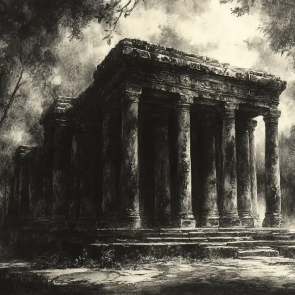 temple drawing ideas charcoal sketch of a temple