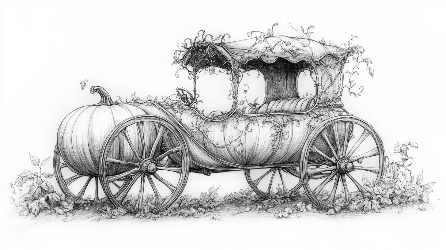 pumpkin drawing ideas pumpkin carriage