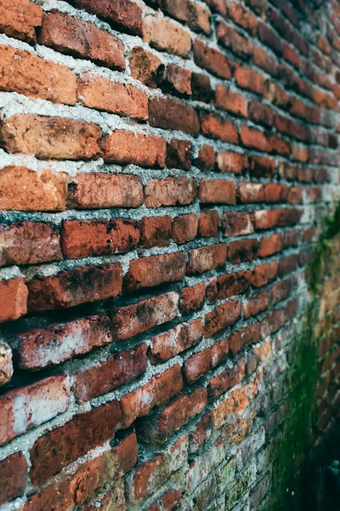 stone wall drawing references old brick wall