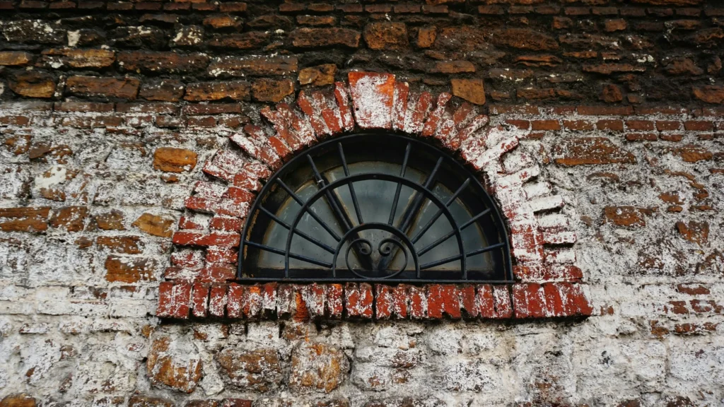 stone wall drawing references wall with window