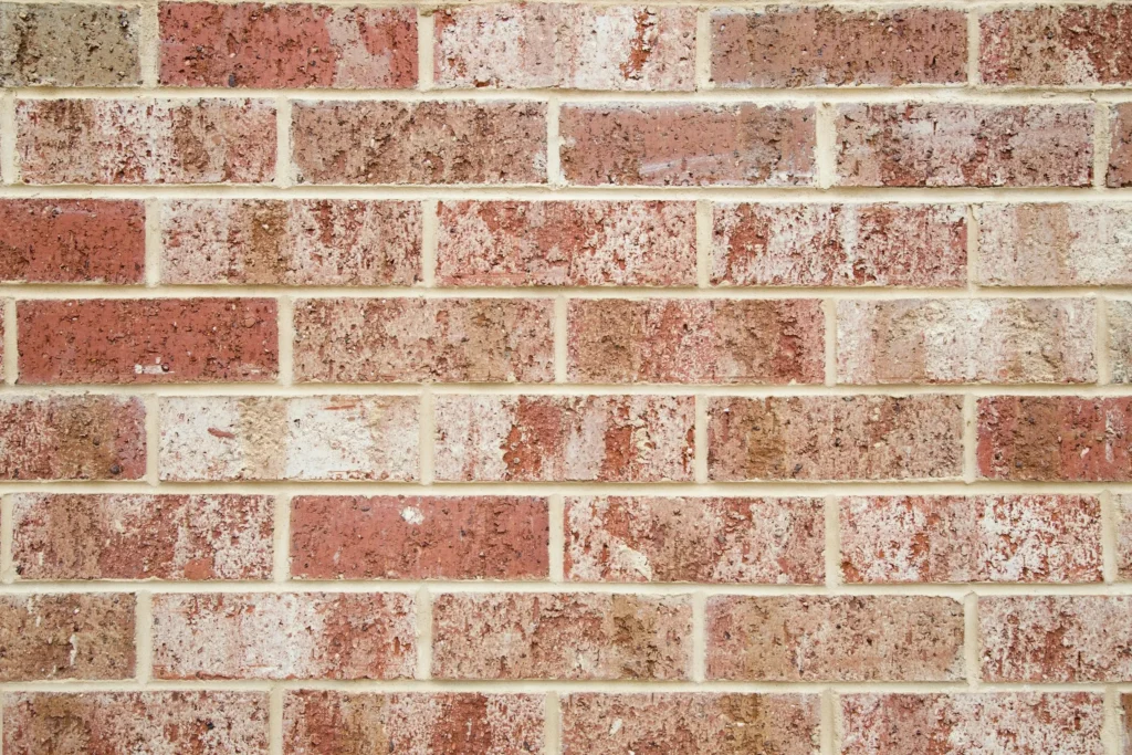 stone wall drawing references red and white bricks