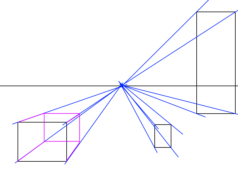 vanishing points one point perspective